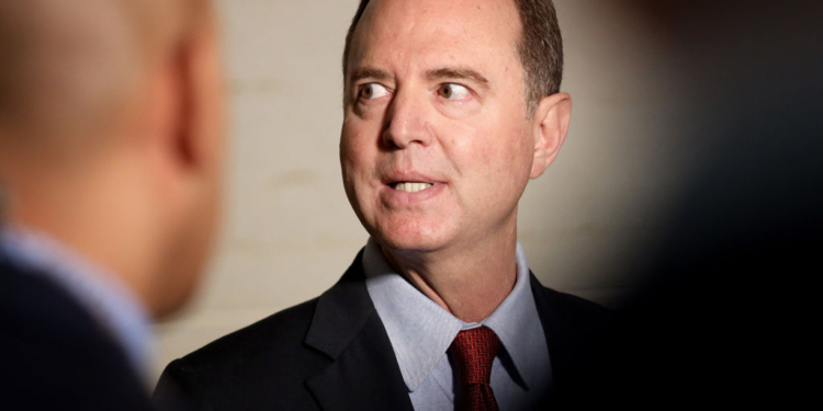 Adam Schiff Forced to Give Important Speech Without a Suit After California Thieves Steal His Clothes