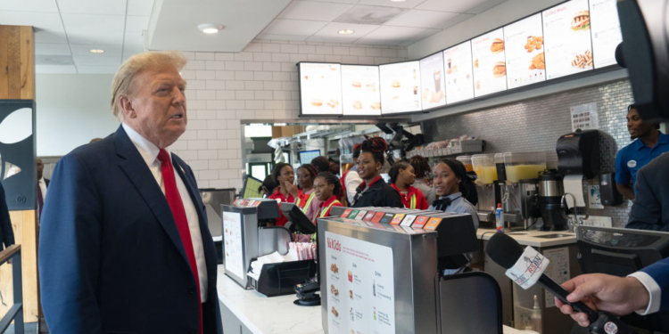 Watch: Trump Walks Into an Atlanta Chick-fil-A and Gets a Hero’s Welcome