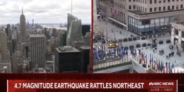 Northeast Shook by Earthquake