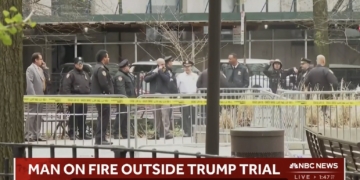 Florida Man Sets Himself on Fire Outside Trump Trial