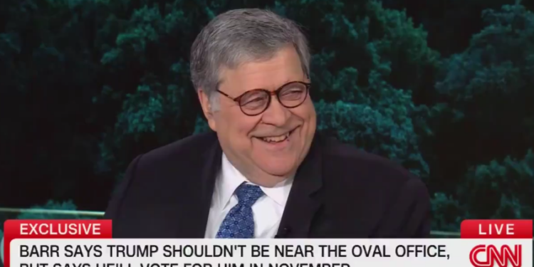 Watch Bill Barr’s Face as He Realizes Trump’s ‘Thank You’ Was Actually an Insult