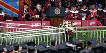 Watch: Black Morehouse Students Turn Their Backs to Biden During Commencement Speech