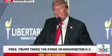 Former President Donald Trump defied the boos from a crows at the Libertarian National Convention on Saturday in Washington.