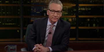 Bill Maher delivering his opening monologue