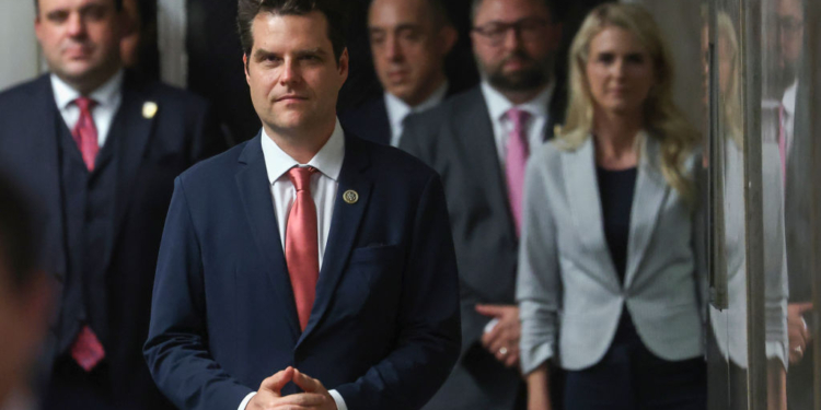 Gaetz Claims Trump Was ‘Trashing’ Ukraine Aid to Mike Johnson’s Face: ‘So Epic’