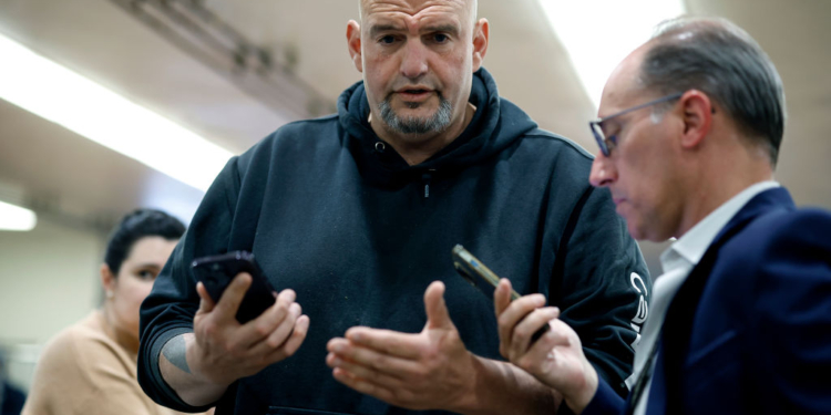 Fetterman Rips Pelosi for Her Stance on Biden Leaving Race