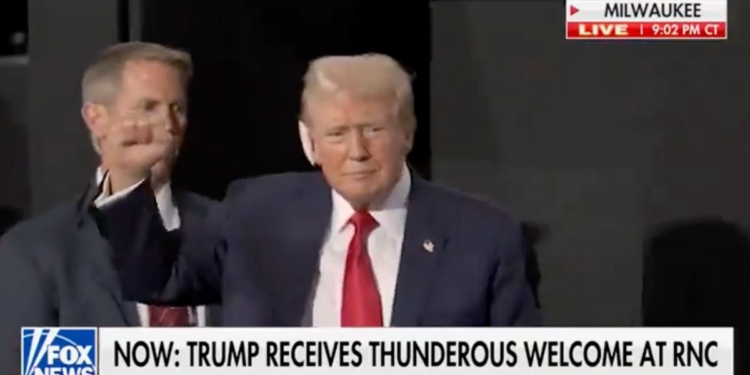 Trump Appears Emotional As He Makes Appearance at the RNC After Assassination Attempt