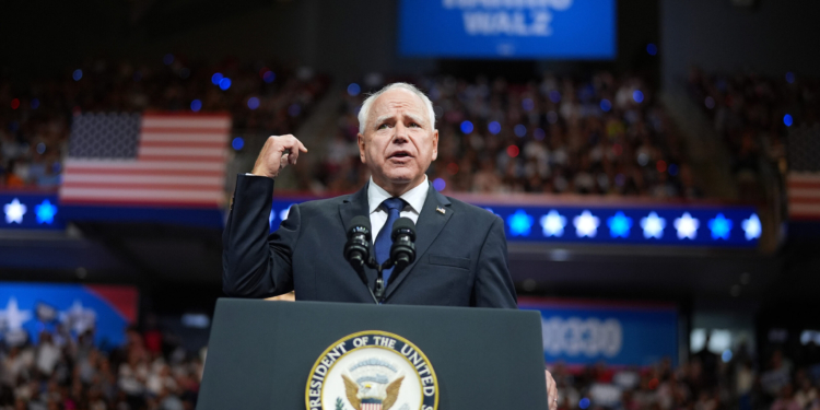 Walz Criticized After Bringing Up False Couch Rumor to Attack JD Vance During Rally With Harris