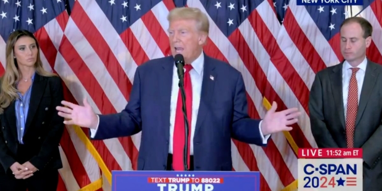 Trump Suggests Picture of Him With E Jean Carroll Could Have Been ‘AI-Generated’