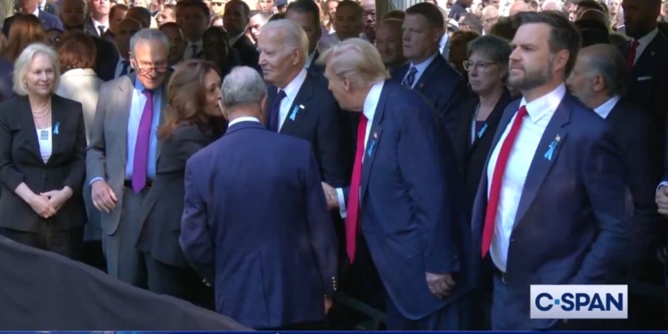 Trump, Harris Shake Hands at 9/11 Ceremony After Debate