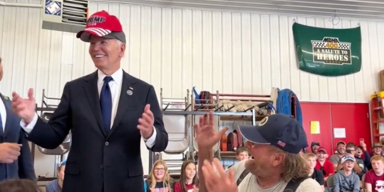 Biden Wears a Trump Hat – the White House Claims It Was a ‘Gesture’ of ‘Unity’