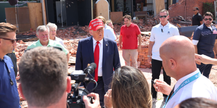 Trump Visits Georgia to Tour Hurricane Helene Damage, Launches GoFundMe to Help Victims