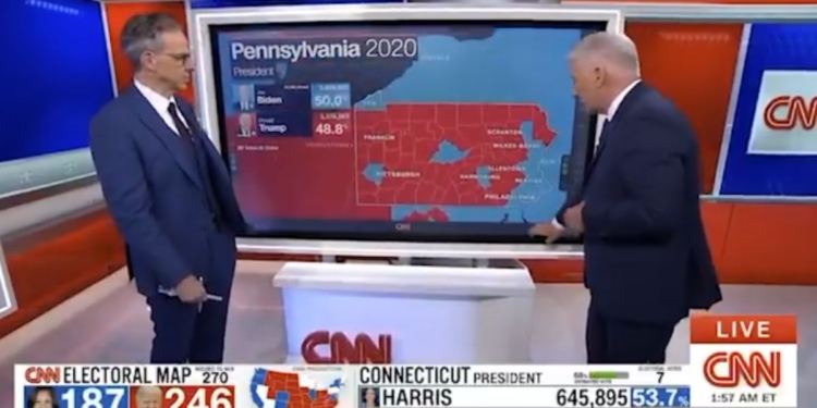‘Holy Smokes!’: Jake Tapper Shocked Seeing Harris Failed to Outperform Biden in a Single State