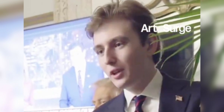 ‘Behind the Scenes’ Video of Barron Trump Draws Attention as Users React to His Voice