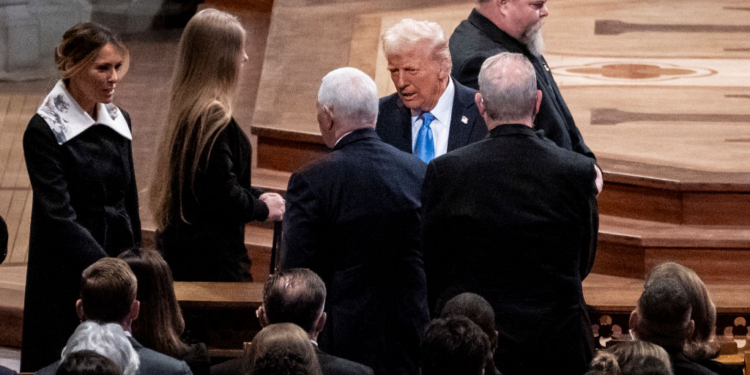 Pence Reveals What Was Said in Trump Exchange at Carter Funeral