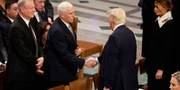 Trump, Pence Meet Face-to-Face at Carter’s Funeral, First Time Since Leaving Office