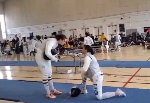 Female Fencer Takes Knee After Being Matched With Transgender Opponent