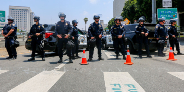 Report: ‘Bionic Shield’ Masks Handed Out by Masked Group in LA