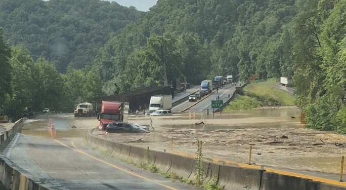 I-40 Closes In Smoky Mountains After Flooding And Rock Slides Cause Heavy Damage