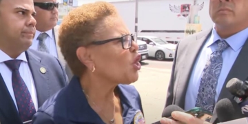 Karen Bass Flips A Lid After Border Patrol Arrests Illegal Outside Gavin Newsom Event