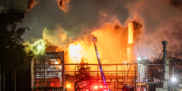 Massive Fire Erupts at Chevron Refinery Near Los Angeles, Sending Flames into the Sky