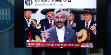 AI Video Shows Trump Tossing ‘Trump 2028’ hat at Jeffries